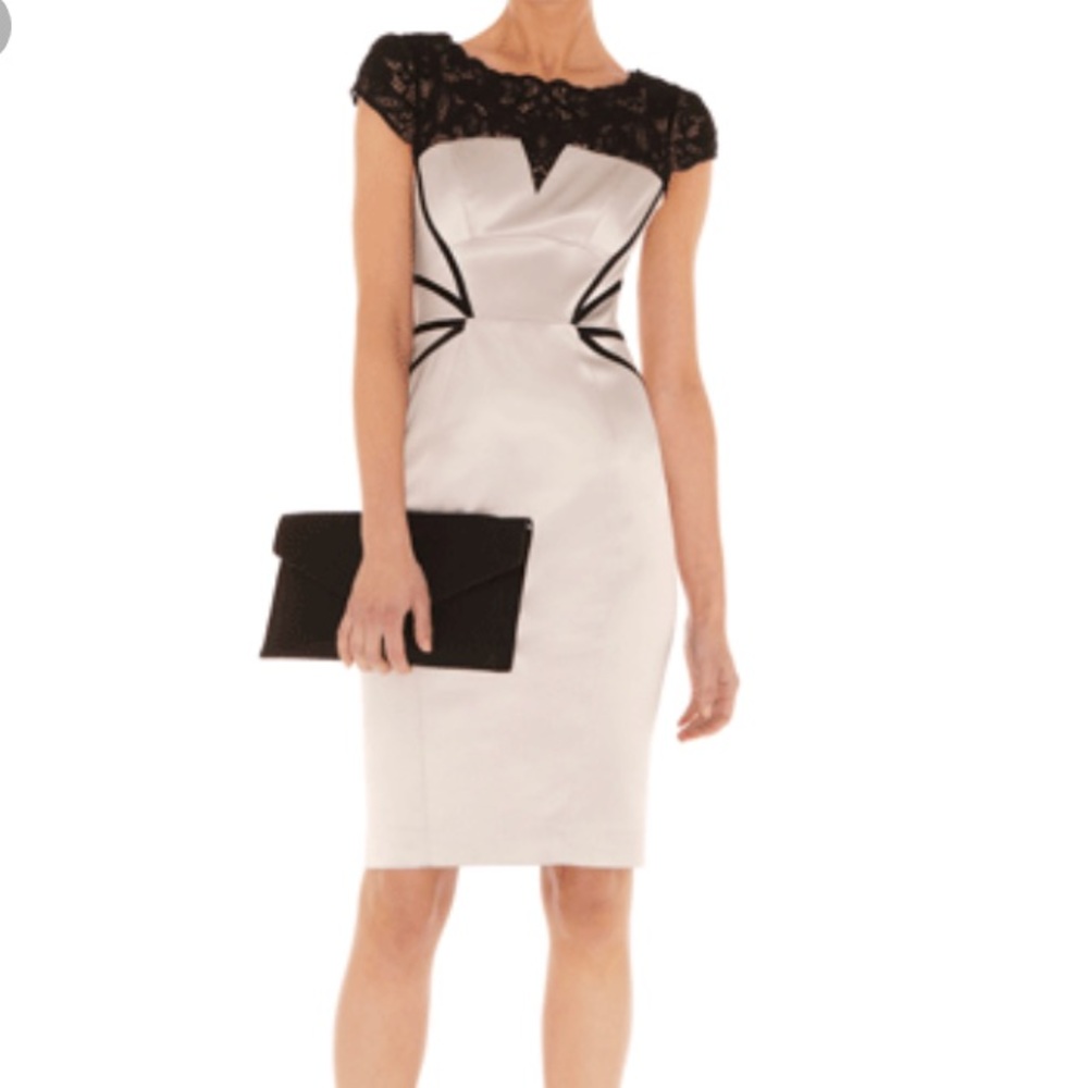 Karen Millen dress black lace size US 10